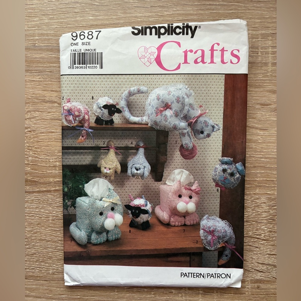 Simplicity Crafts Sewing Pattern 9687 - Cat and Goose Decor - Vintage 80s/90s 🪡🧵